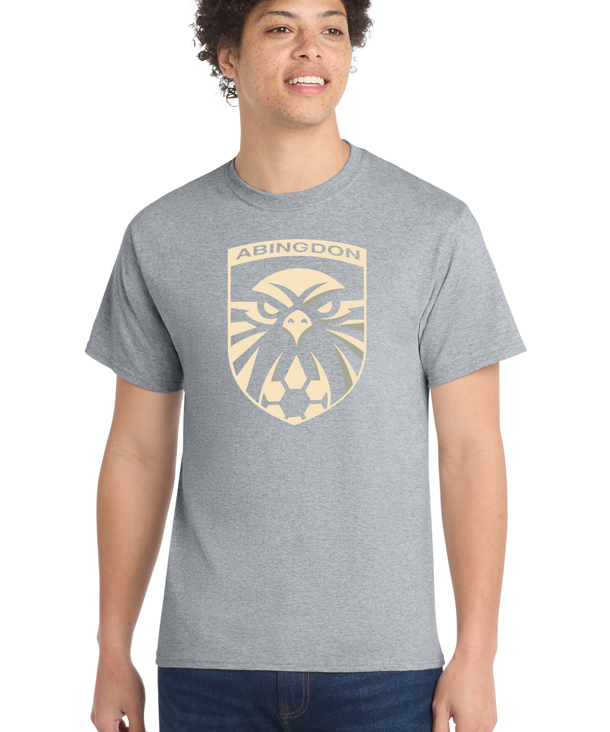 Abingdon High School soccer_boys - Athletic Heather Port & Co Core Cotton Tee. PC54