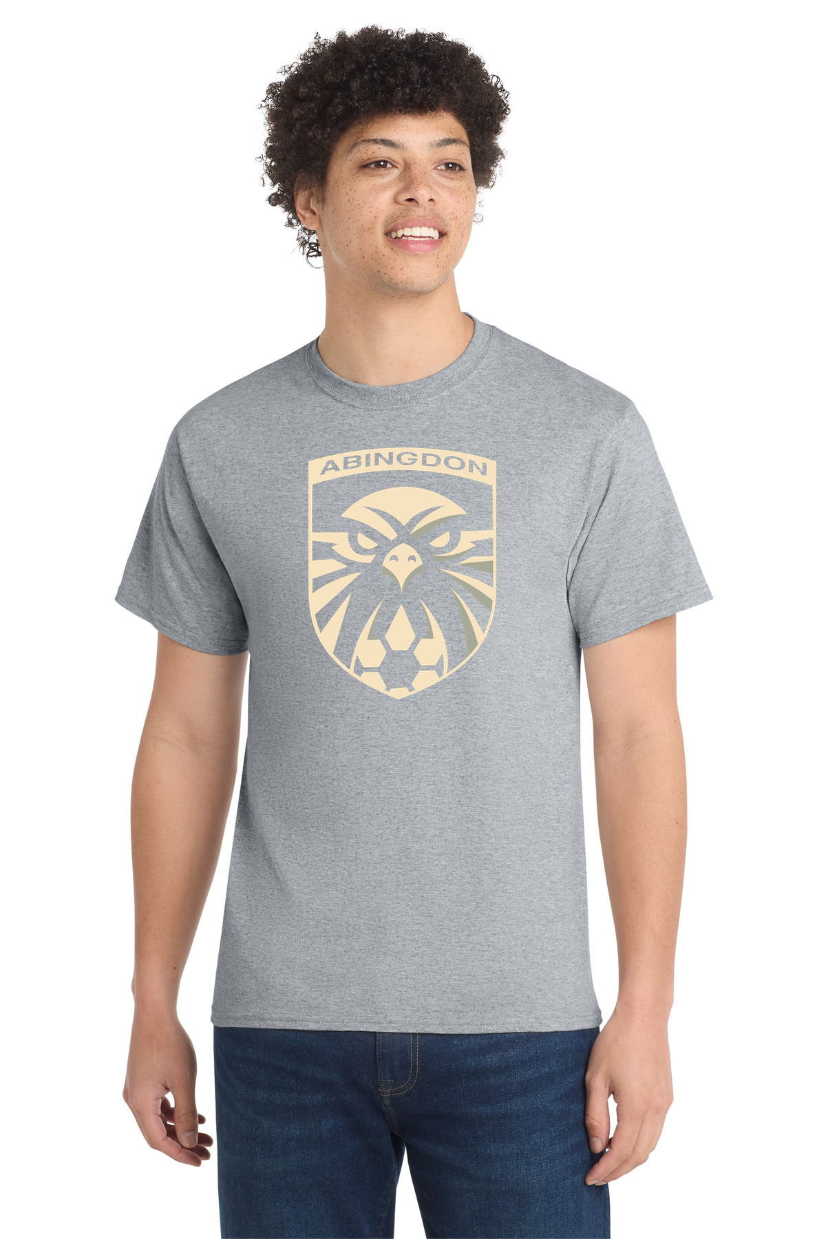 Abingdon High School soccer_boys - Athletic Heather Port & Co Core Cotton Tee. PC54