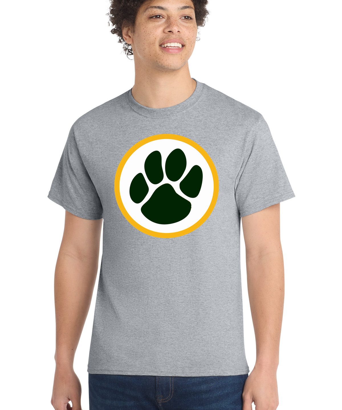 Ashwaubenon High School Football (Boys) - Athletic Heather Port & Co Core Cotton Tee. PC54