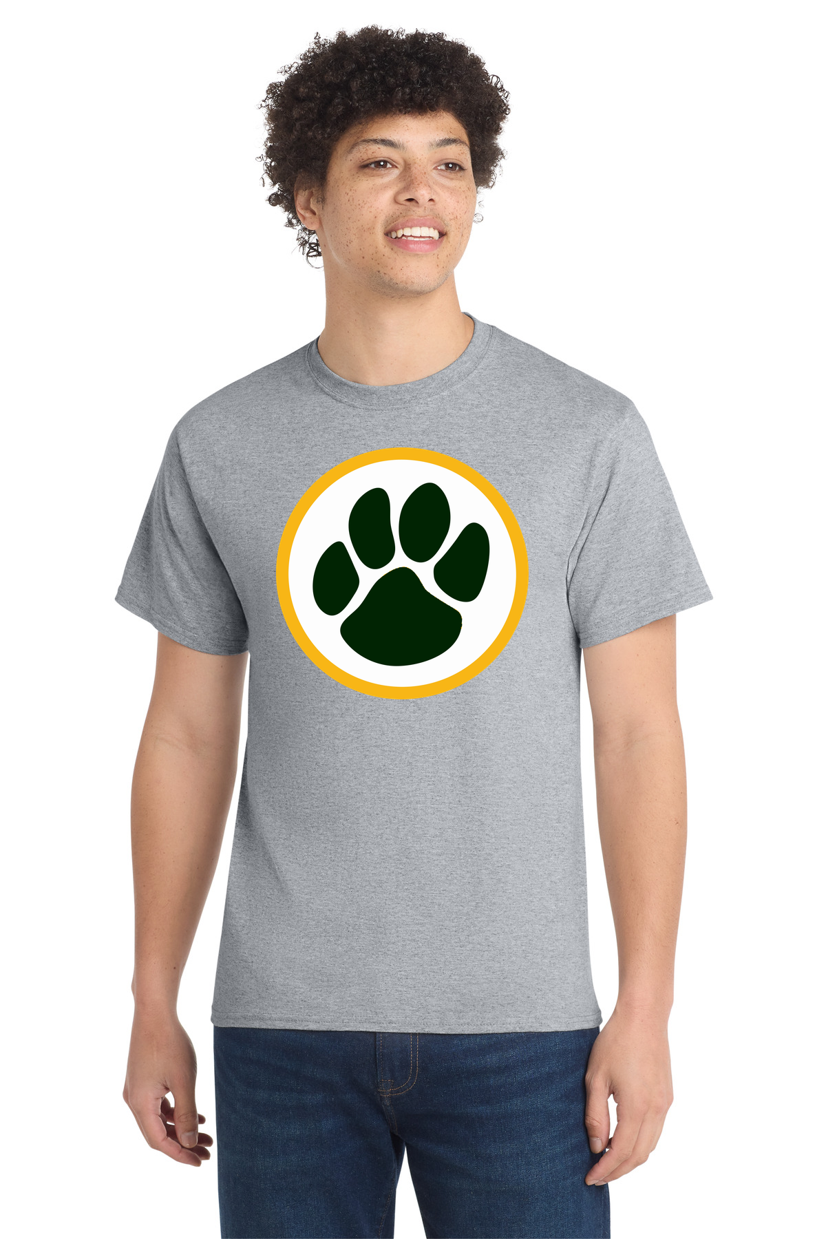 Ashwaubenon High School Football (Boys) - Athletic Heather Port & Co Core Cotton Tee. PC54
