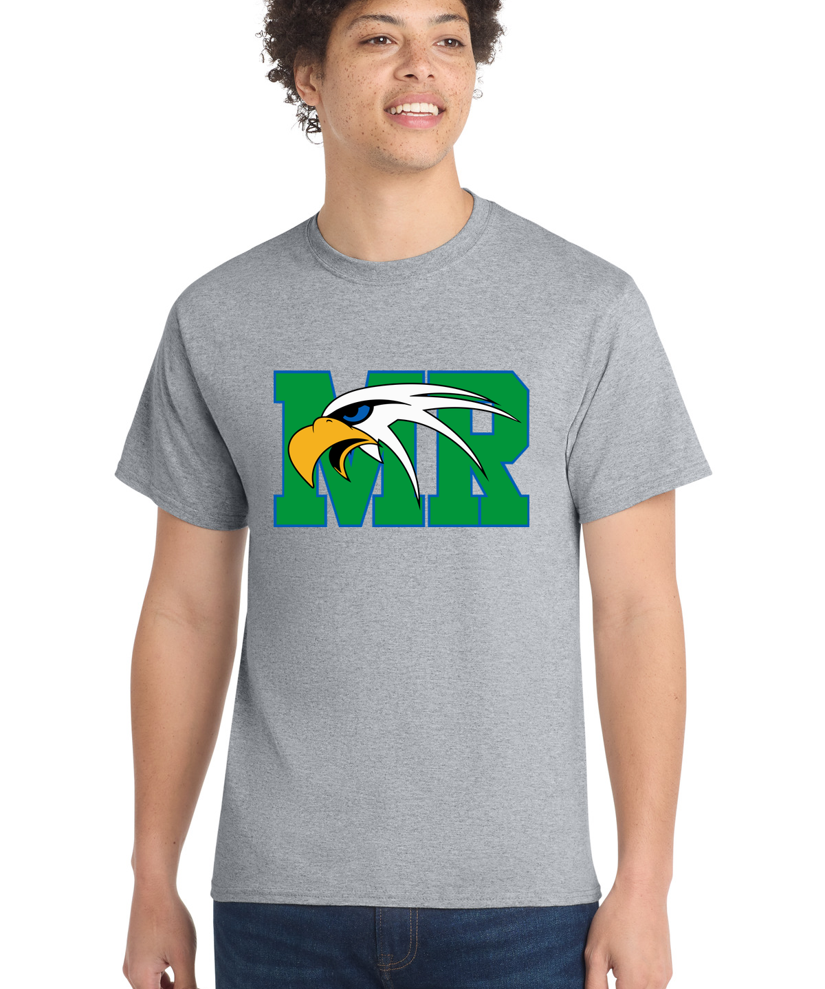 Maple River High School hockey_boys - Athletic Heather Port & Co Core Cotton Tee. PC54