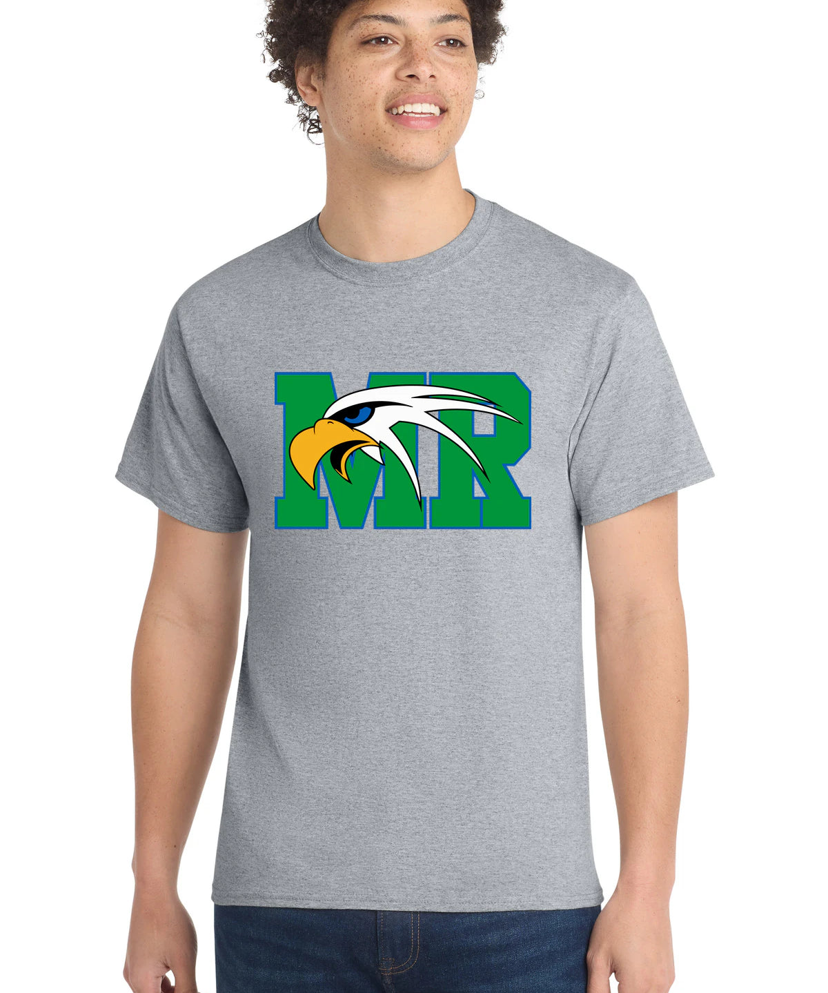 Maple River High School hockey_boys - Athletic Heather Port & Co Core Cotton Tee. PC54
