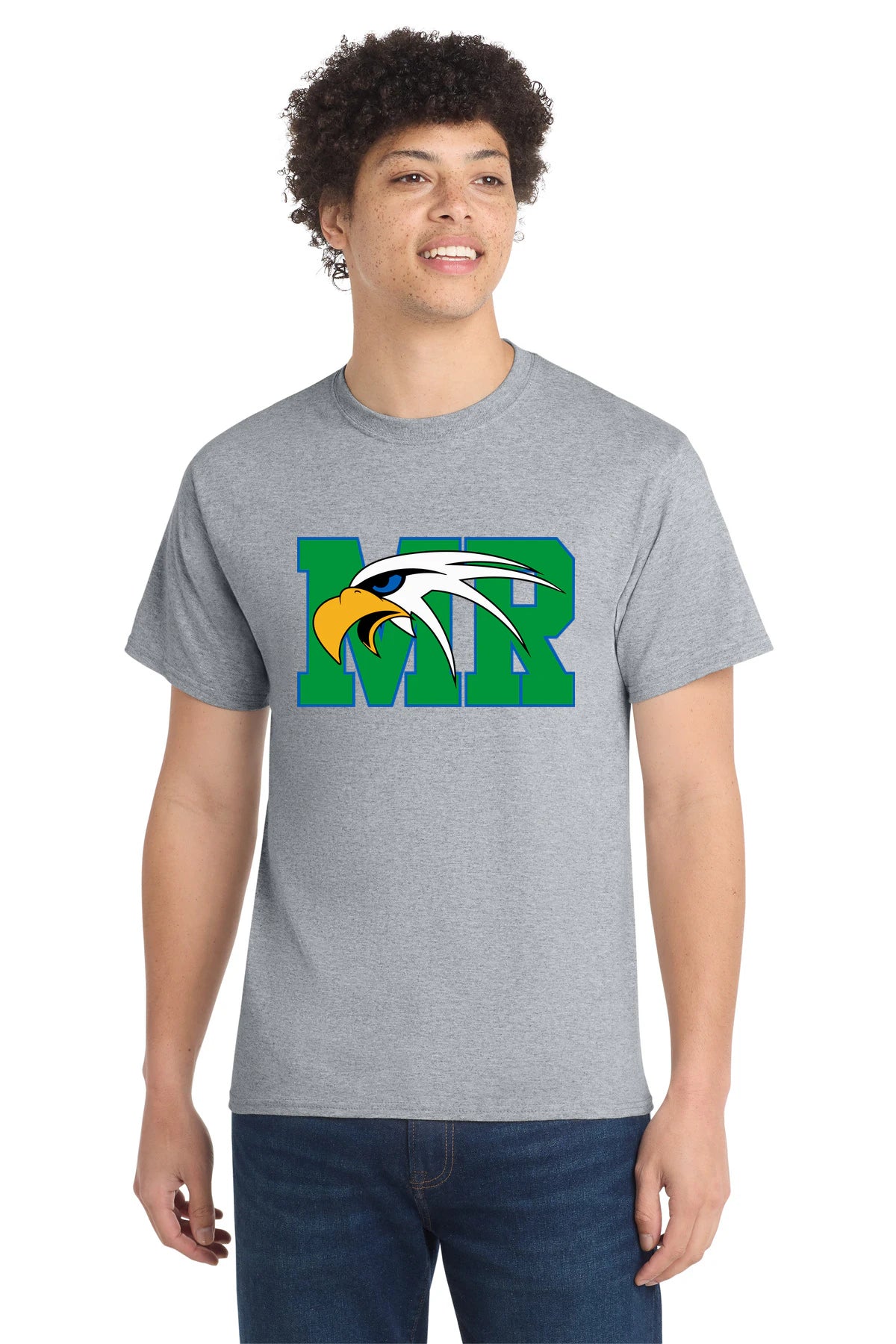 Maple River High School hockey_boys - Athletic Heather Port & Co Core Cotton Tee. PC54