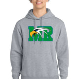 Maple River High School hockey_boys - Athletic Heather Port & Co Core Fleece Pullover Hooded Sweatshirt. PC78H