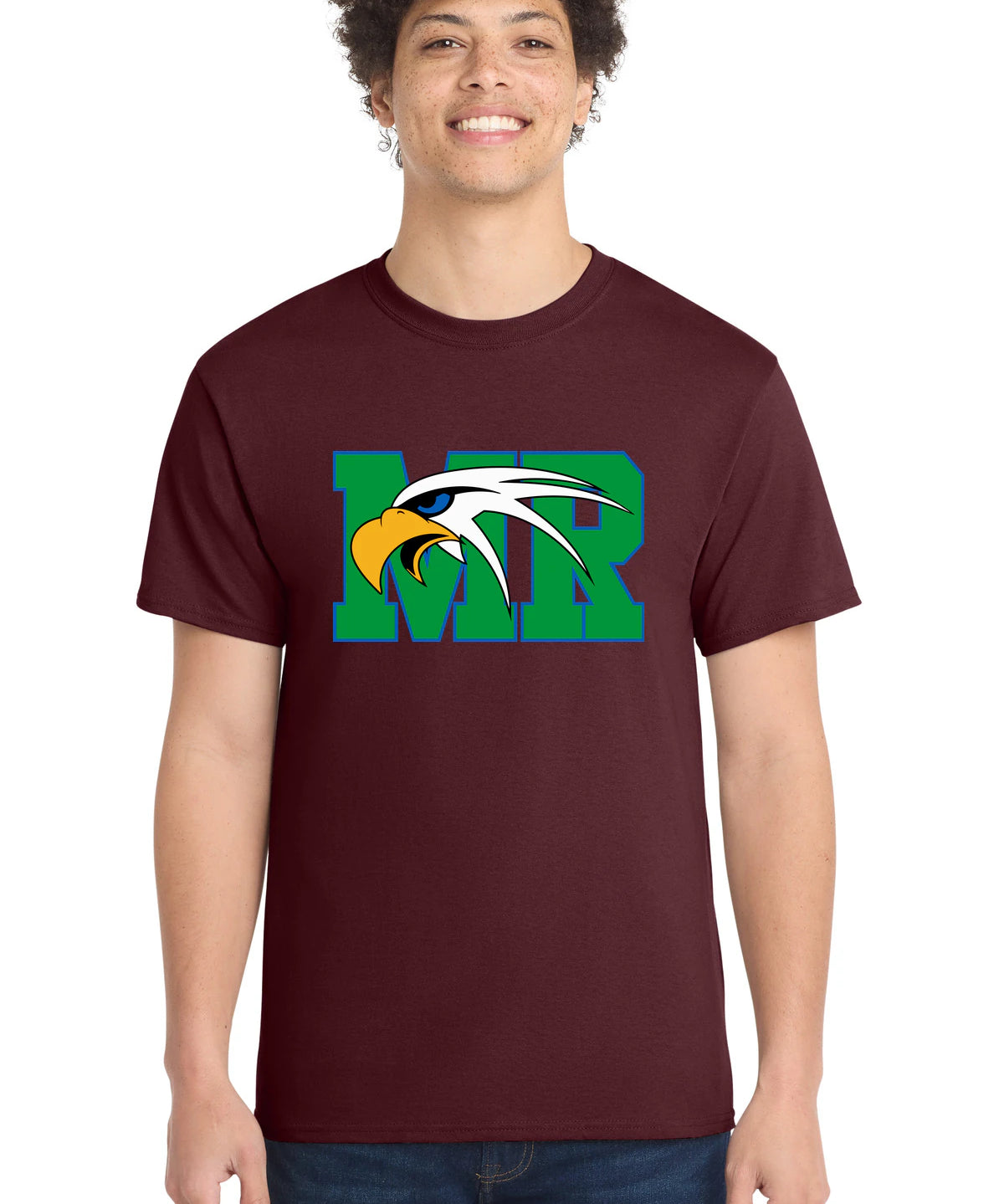 Maple River High School hockey_boys - Athletic Maroon Port & Co Core Cotton Tee. PC54