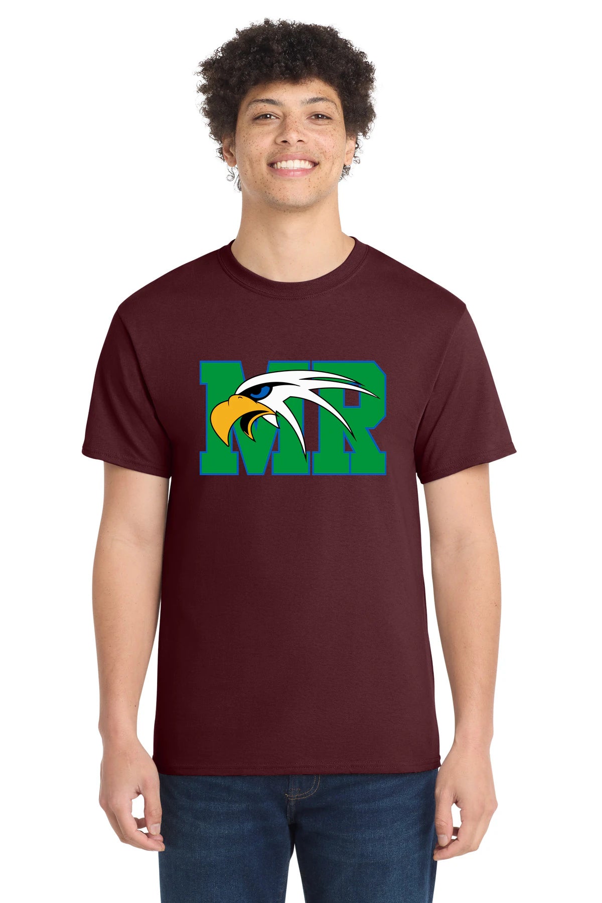 Maple River High School hockey_boys - Athletic Maroon Port & Co Core Cotton Tee. PC54