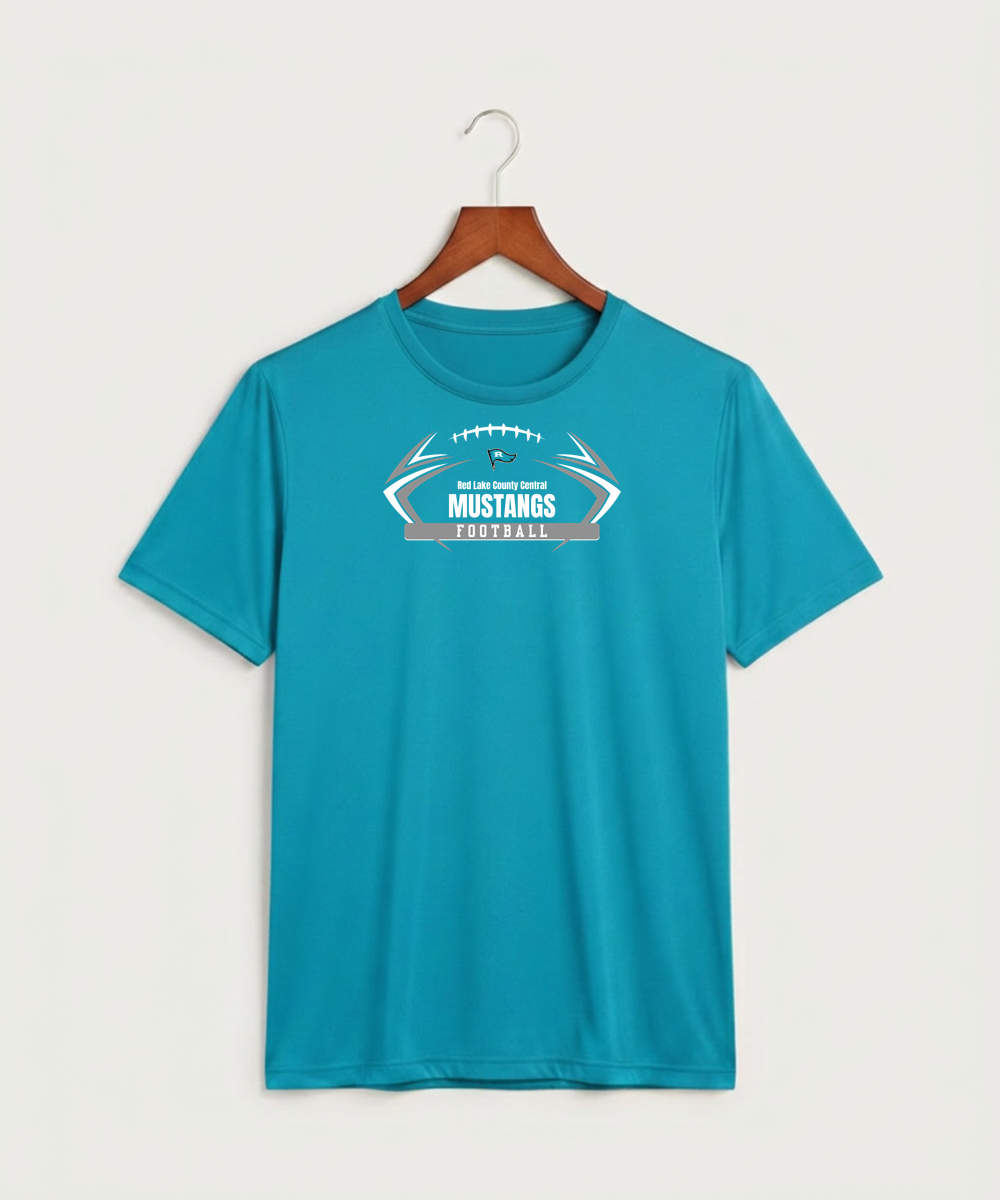 Red Lake County Central Football (Boys) - Atomic Blue Sport-Tek PosiCharge Competitor Tee. ST350