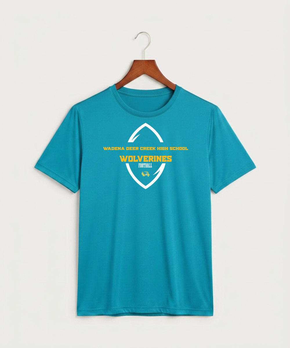 Wadena Deer Creek High School Football (Boys) - Atomic Blue Sport-Tek PosiCharge Competitor Tee. ST350