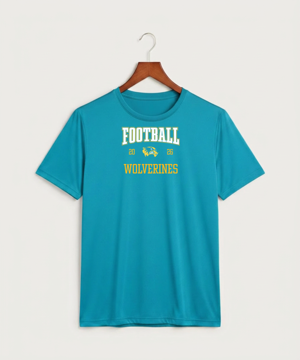 Wadena Deer Creek High School Football (Boys) - Atomic Blue Sport-Tek PosiCharge Competitor Tee. ST350