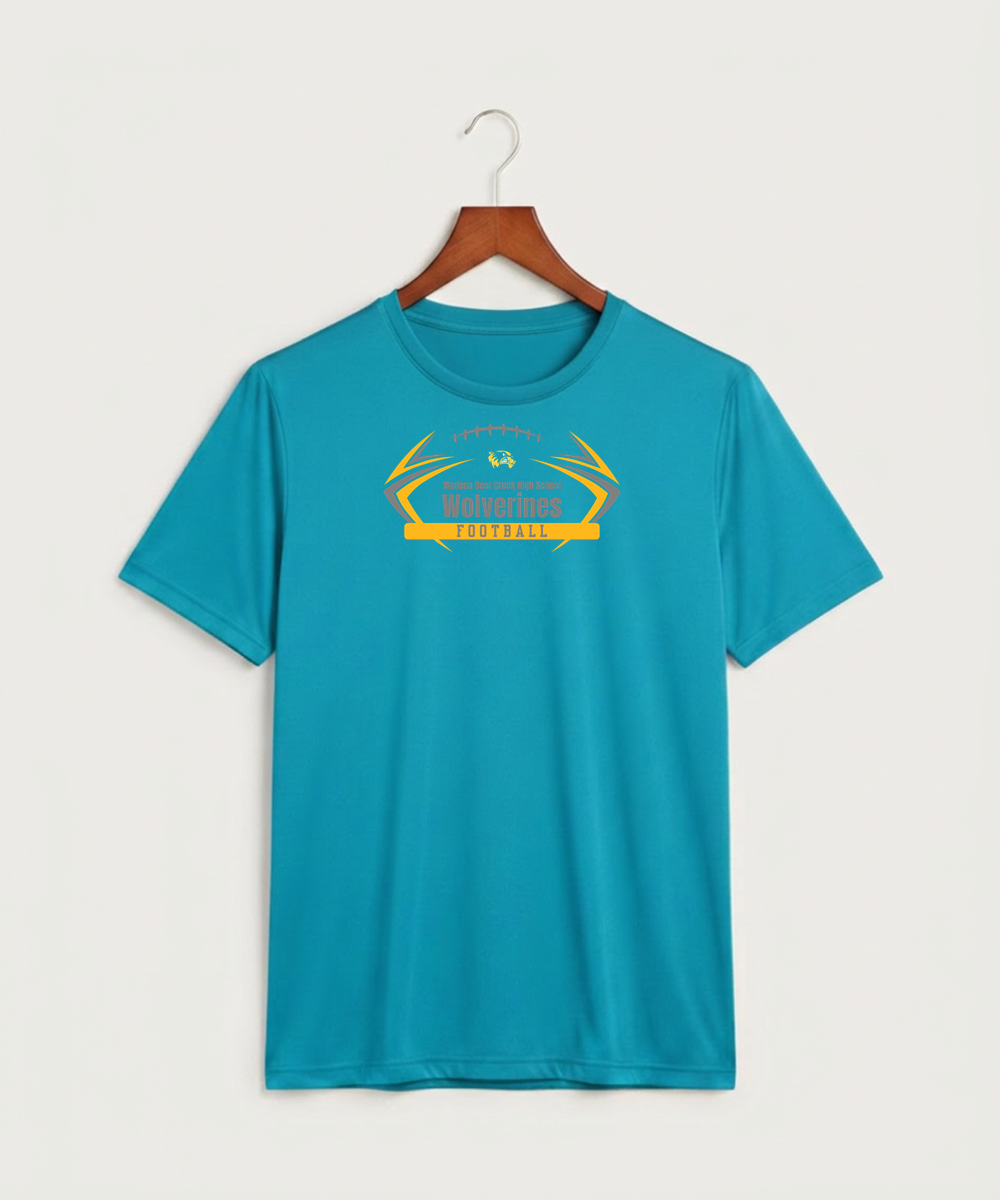 Wadena Deer Creek High School Football (Boys) - Atomic Blue Sport-Tek PosiCharge Competitor Tee. ST350
