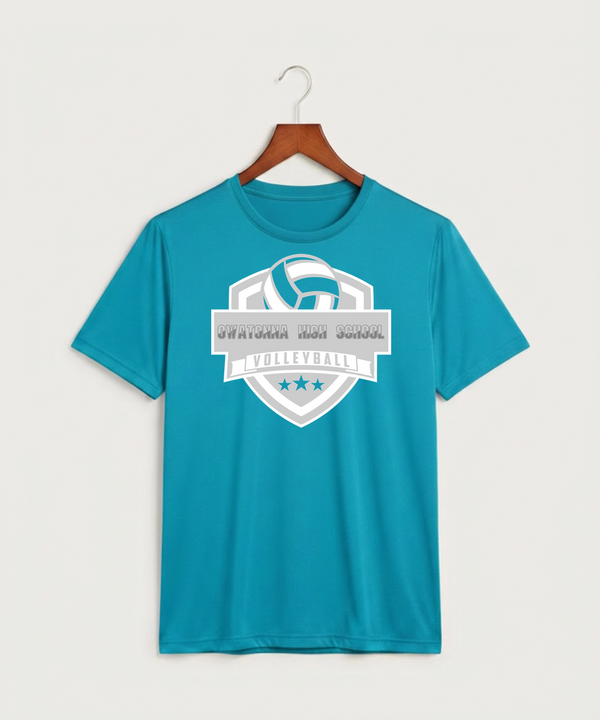 Owatonna High School Volleyball (Girls) - Atomic Blue Sport-Tek PosiCharge Competitor Tee. ST350