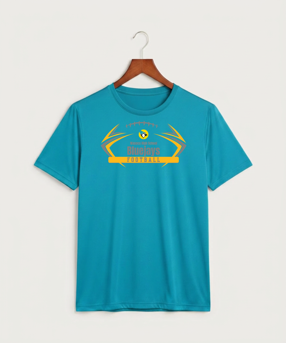 Waseca High School Football (Boys) - Atomic Blue Sport-Tek PosiCharge Competitor Tee. ST350