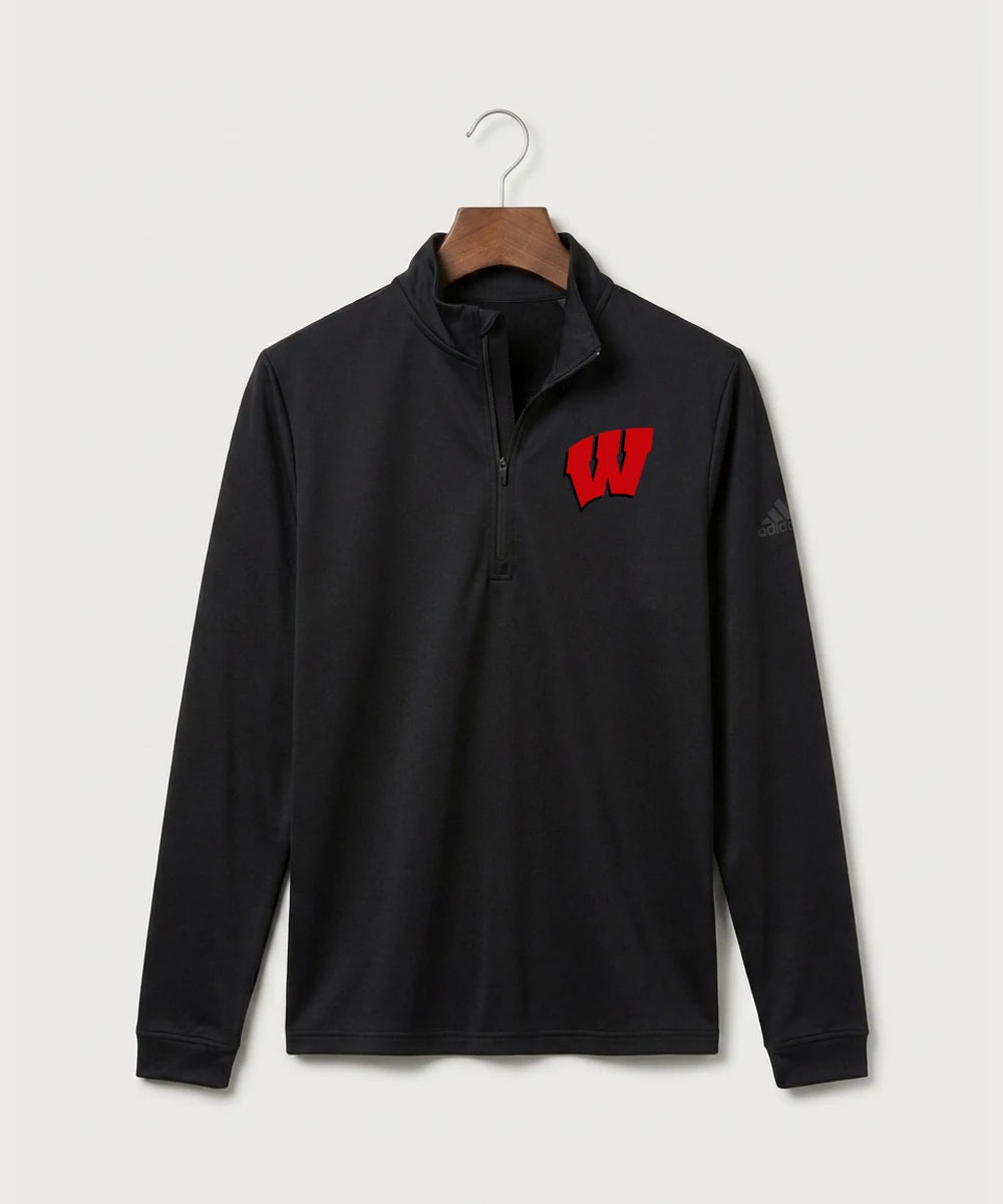Wisconsin Hanger Test - Black Men's Ultimate365 Lightweight Quarter-Zip Pullover (front)