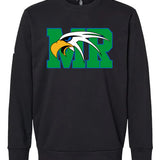 Maple River High School hockey_boys - Black Unisex Fleece Crewneck Sweatshirt