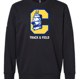 Clearview High School track_field - Black Unisex Fleece Crewneck Sweatshirt