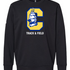 Clearview High School track_field - Black Unisex Fleece Crewneck Sweatshirt