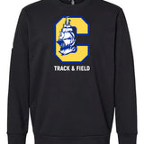 Clearview High School track_field - Black Unisex Fleece Crewneck Sweatshirt