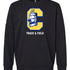 Clearview High School track_field - Black Unisex Fleece Crewneck Sweatshirt