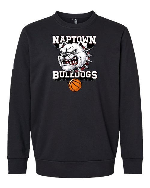 Naptown basketball_boys - Black Unisex Fleece Crewneck Sweatshirt