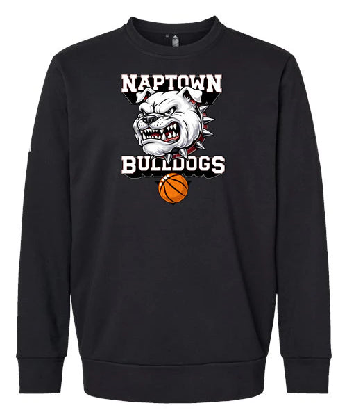 Naptown basketball_boys - Black Unisex Fleece Crewneck Sweatshirt