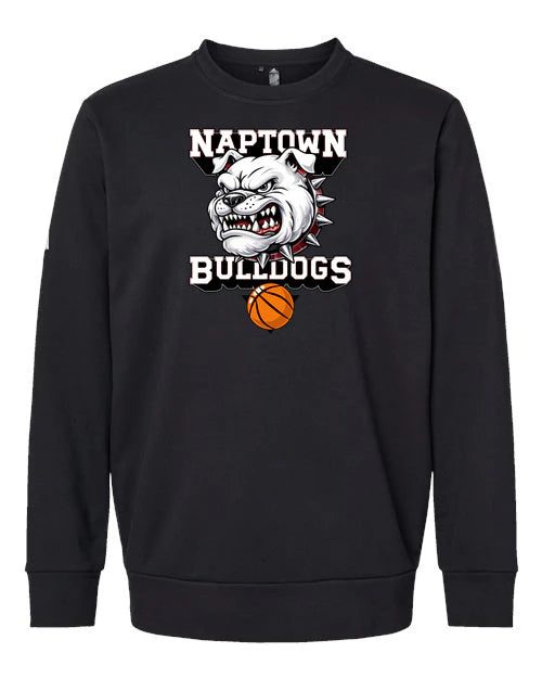 Naptown basketball_boys - Black Unisex Fleece Crewneck Sweatshirt
