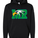Maple River High School hockey_boys - Black Men's Fleece Hooded Sweatshirt