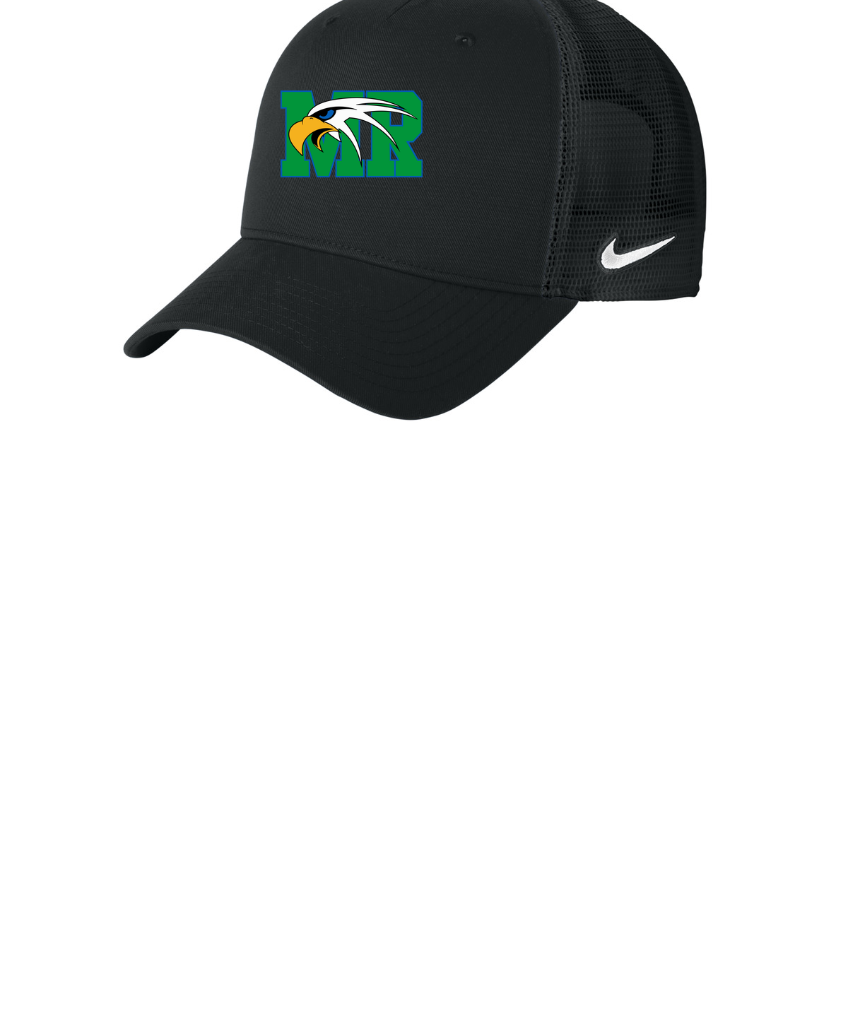 Maple River High School hockey_boys - Black/ Black Nike Snapback Mesh Trucker Cap NKFN9893