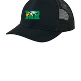 Maple River High School hockey_boys - Black/ Black Sport-Tek Club Trucker Cap STC46
