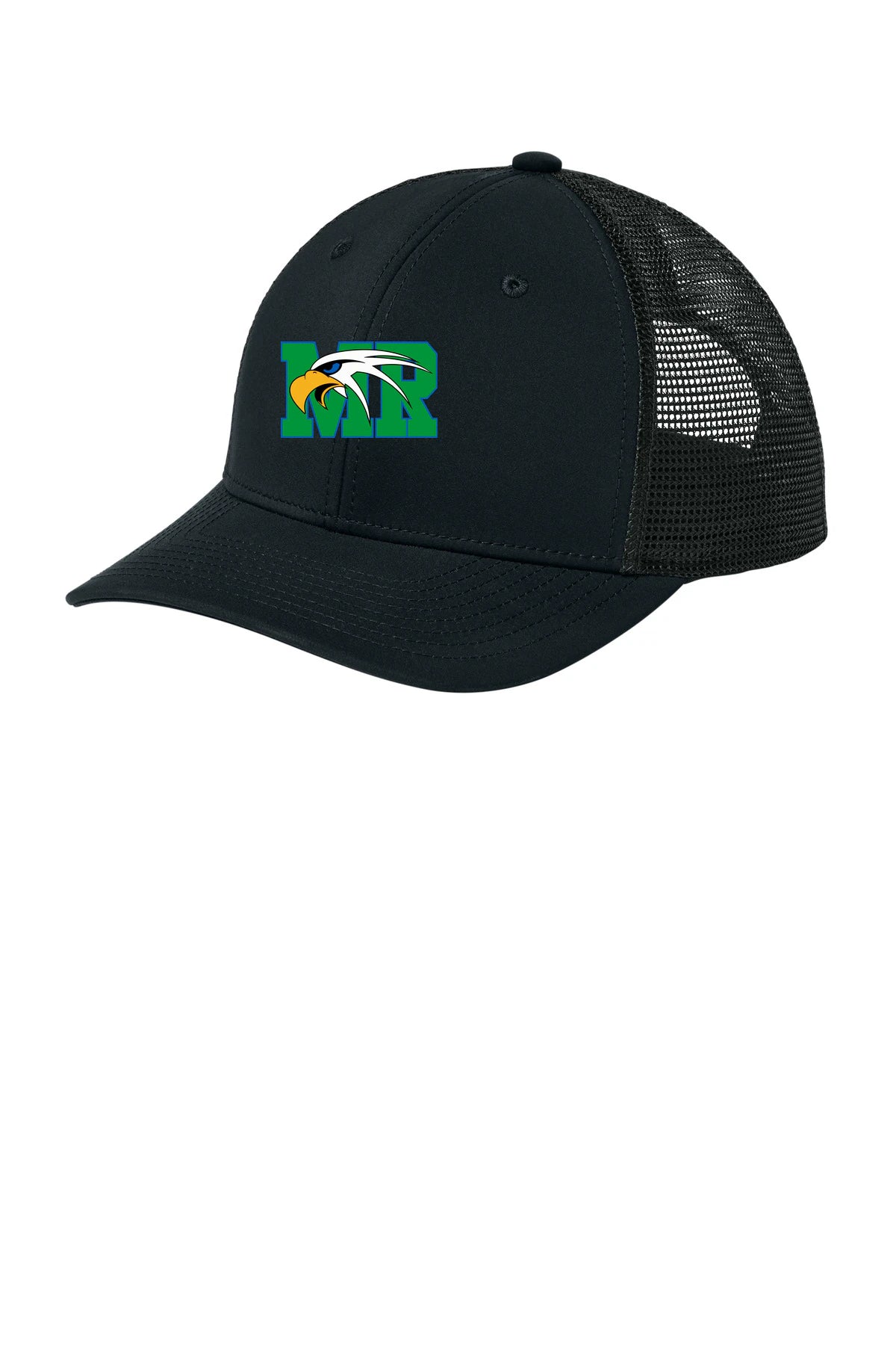 Maple River High School hockey_boys - Black/ Black Sport-Tek Club Trucker Cap STC46
