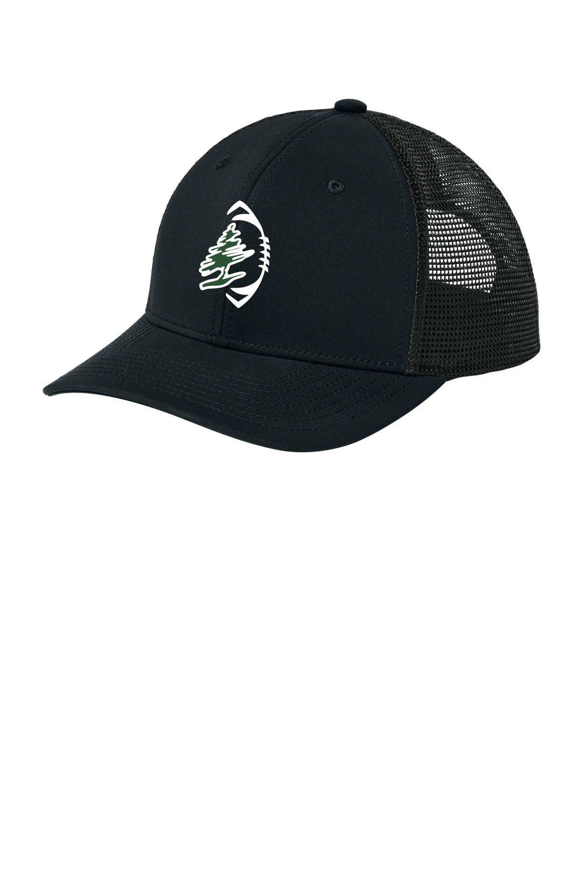DC Everest Middle School Football — example store - Black/ Black Sport-Tek Club Trucker Cap STC46