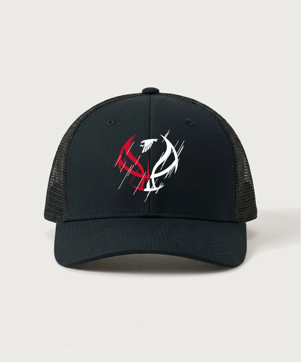 Sauk Valley Community College Basketball Team Store - Black/ Black Sport-Tek Club Trucker Cap STC46