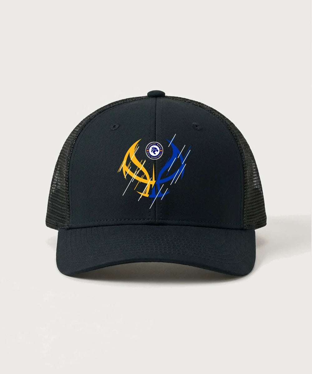 Davenport North High School Basketball Team Store - Black/ Black Sport-Tek Club Trucker Cap STC46