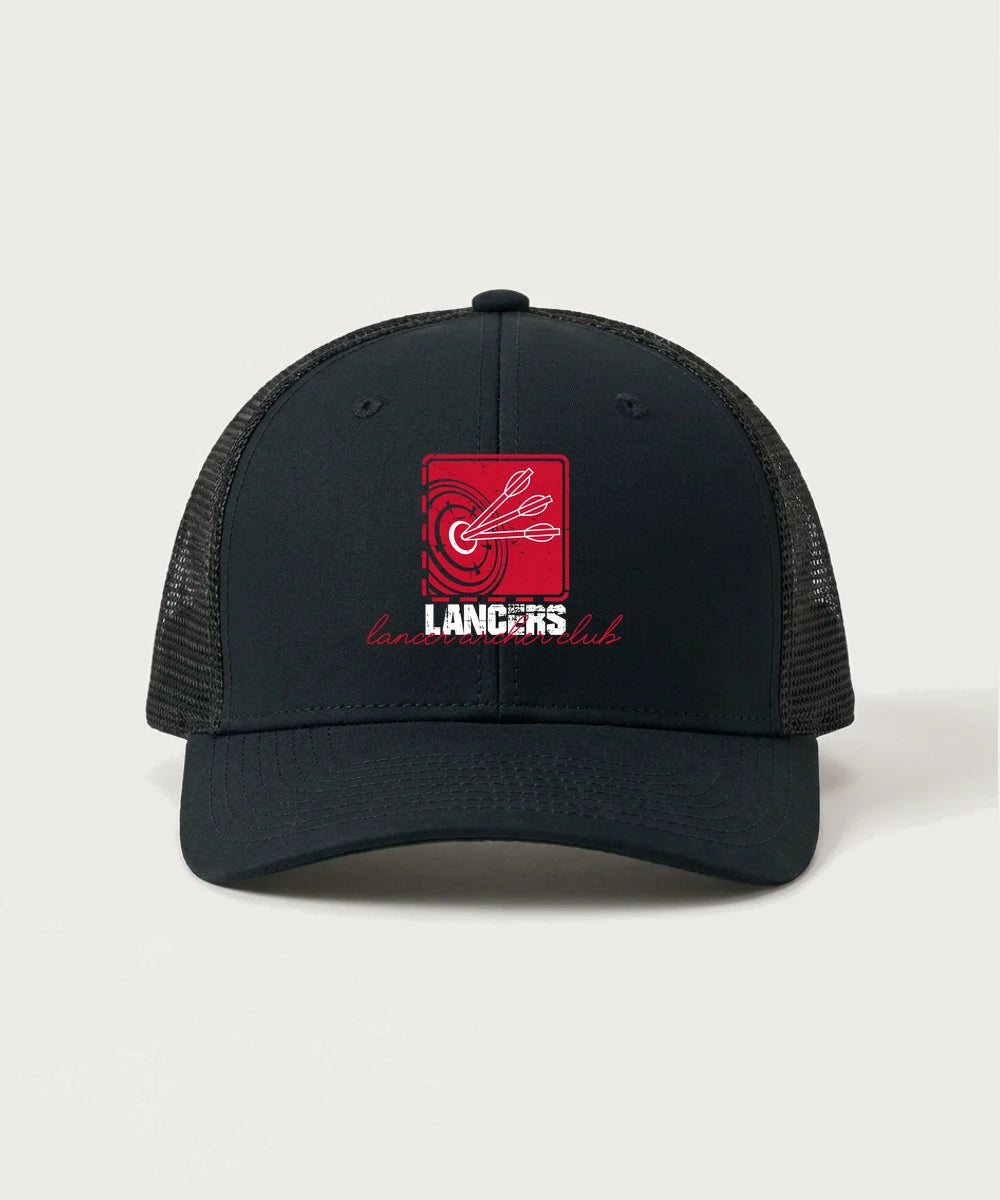 Lancer Archer Club Archery Team Store - Black/ Black Sport-Tek Club Trucker Cap STC46
