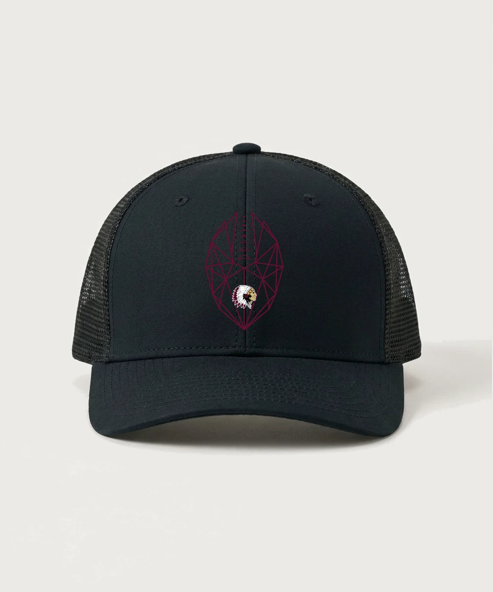 Stockton High School Football - Black/ Black Sport-Tek Club Trucker Cap STC46