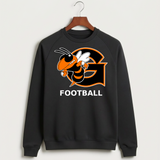 Giltner High School Football - Black Crewneck - Full Chest