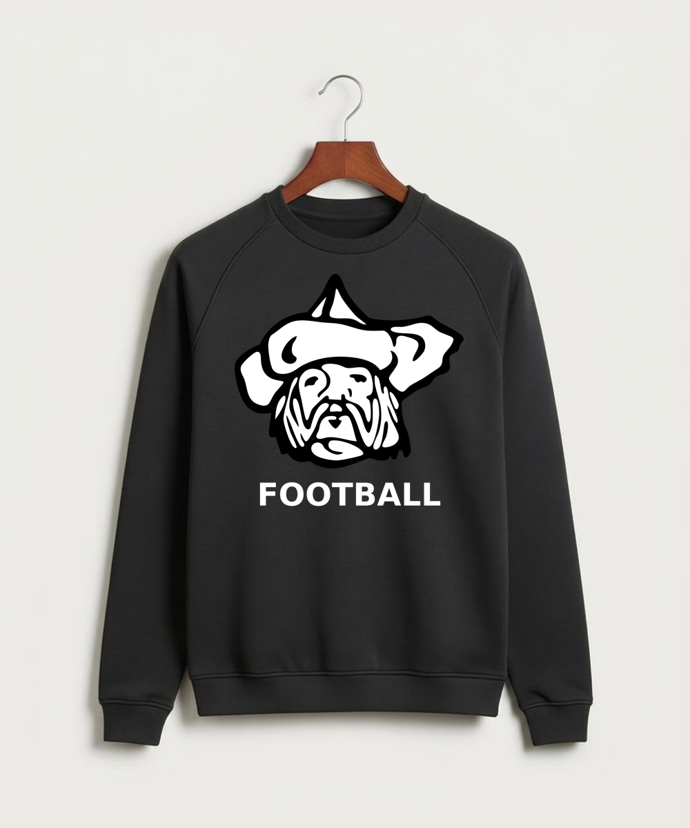Polo HS Football general - Black Crewneck - Full Chest