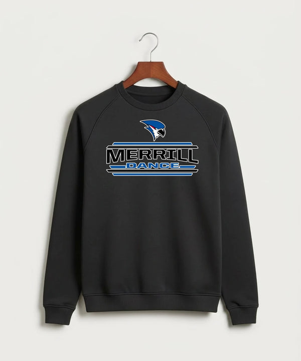 Merrill Dance and Cheer - Black Crewneck - Full Chest