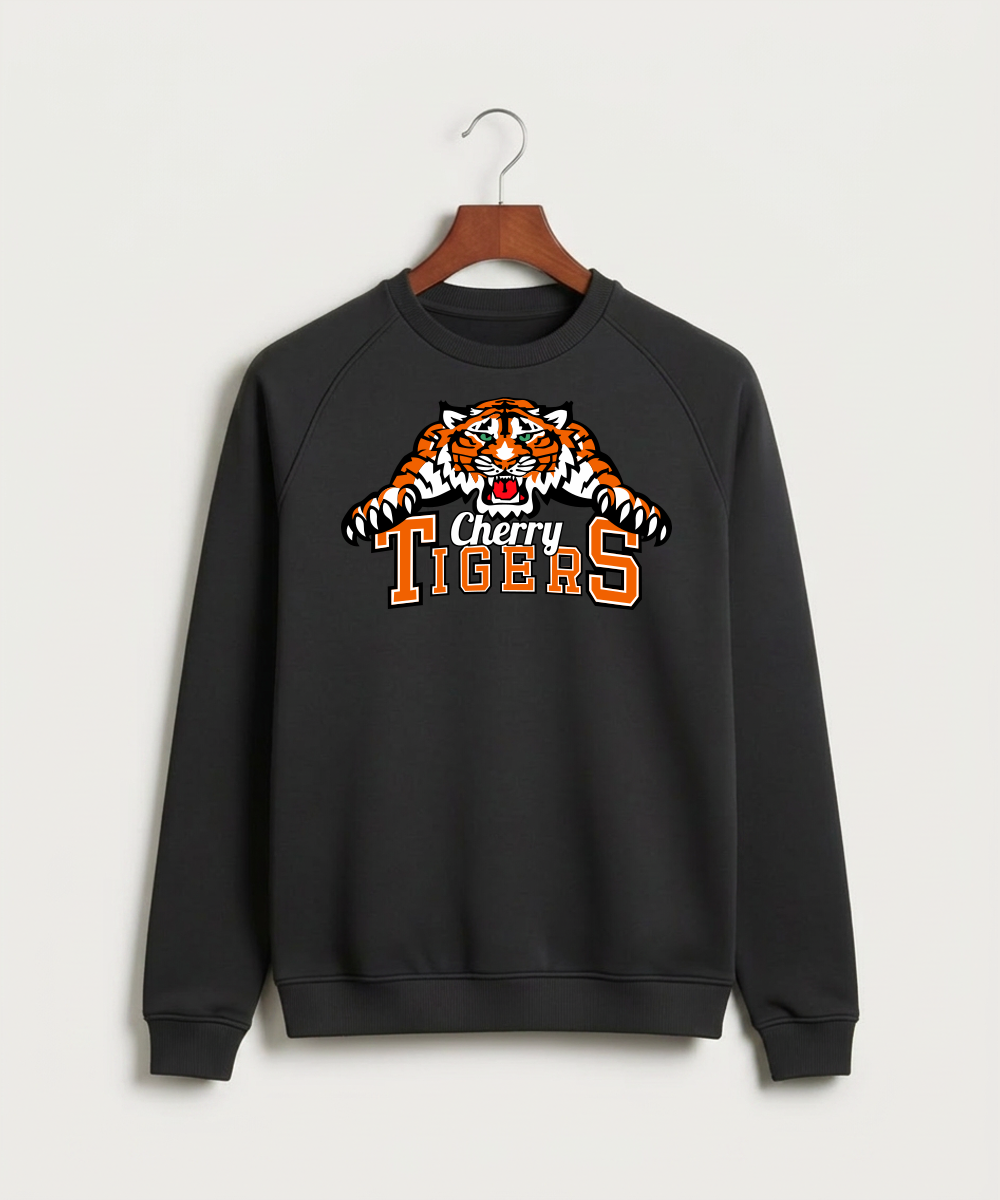 Cherry High School Athletics Coed - Black Crewneck - Full Chest