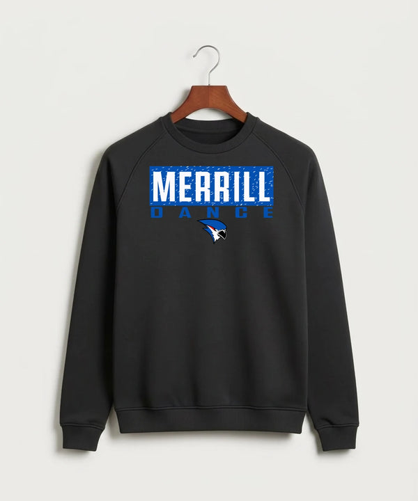 Merrill Dance and Cheer - Black Crewneck - Full Chest
