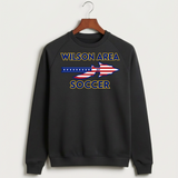 Wilson Area School Soccer Soccer - Black Crewneck - Full Chest