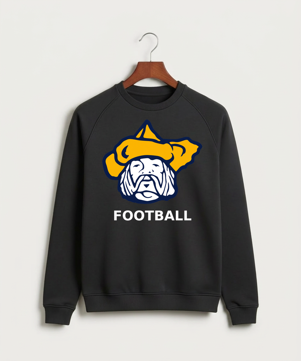 Polo HS Football general - Black Crewneck - Full Chest