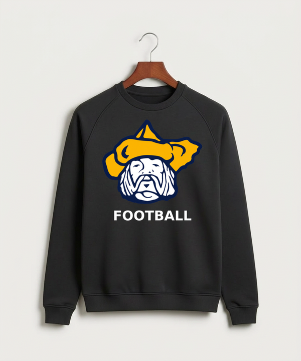 Polo HS Football general - Black Crewneck - Full Chest