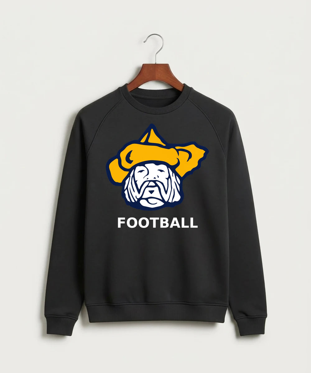 Polo HS Football general - Black Crewneck - Full Chest