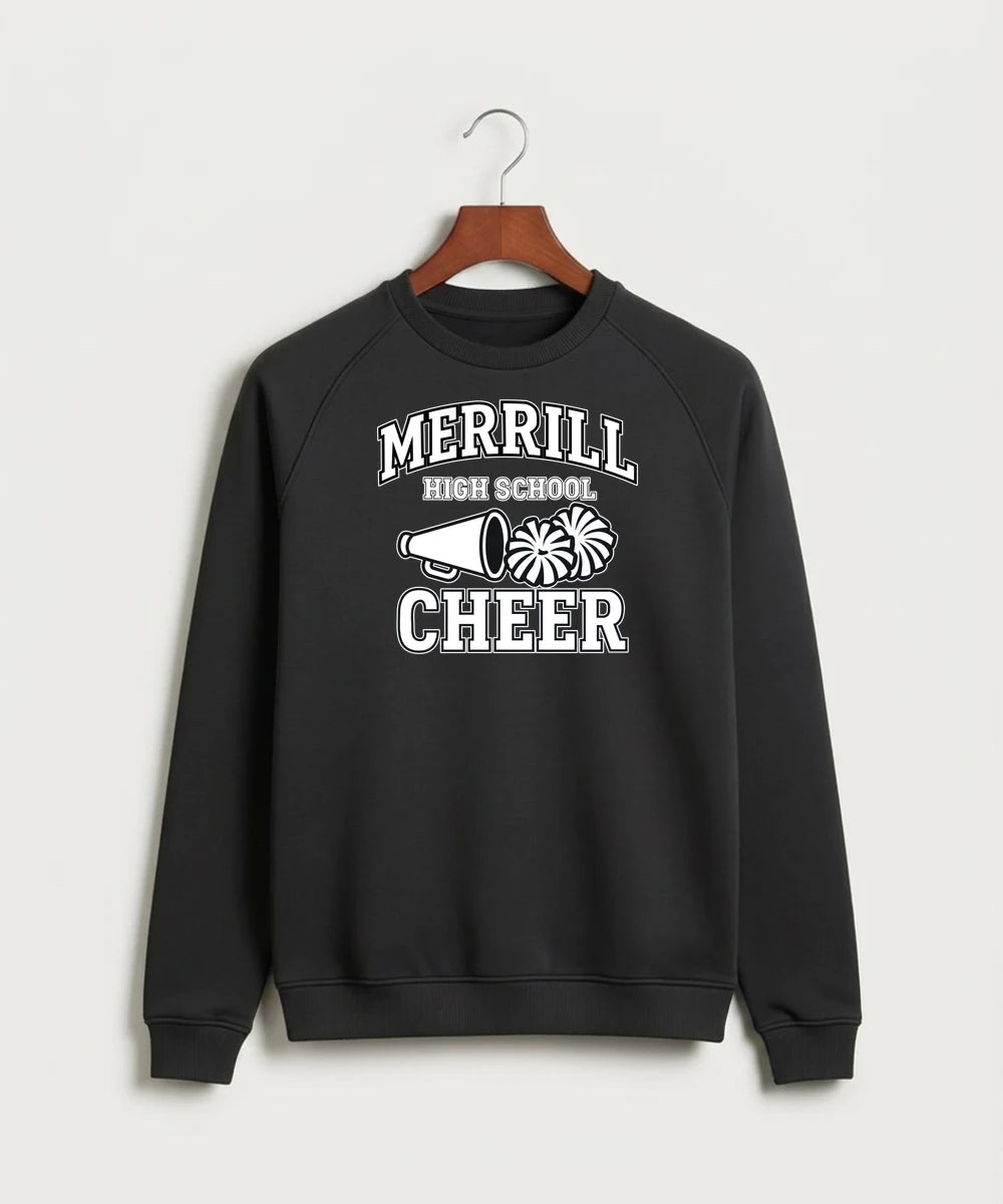 Merrill Dance and Cheer - Black Crewneck - Full Chest
