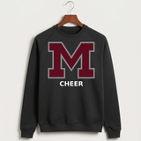 Moline Cheer general - Black Crewneck - Full Chest