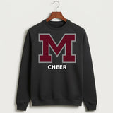 Moline Cheer general - Black Crewneck - Full Chest
