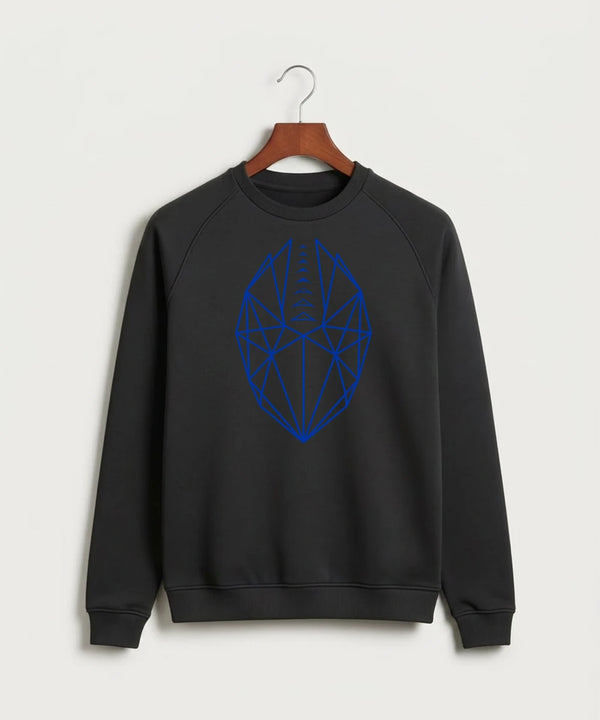 West Bend West High School Football - Black Crewneck - Full Chest
