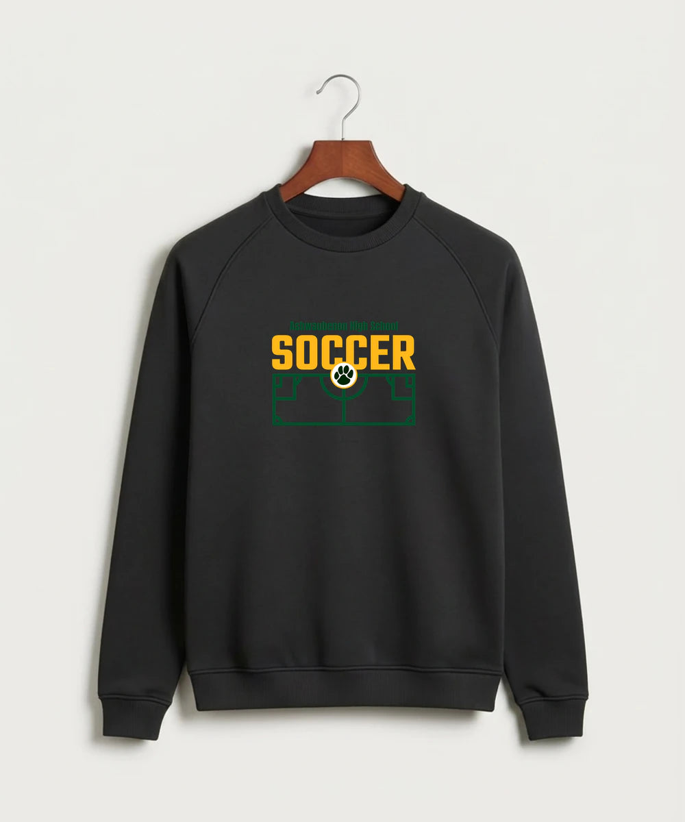 Ashwaubenon High School Soccer (Boys) - Black Crewneck - Full Chest