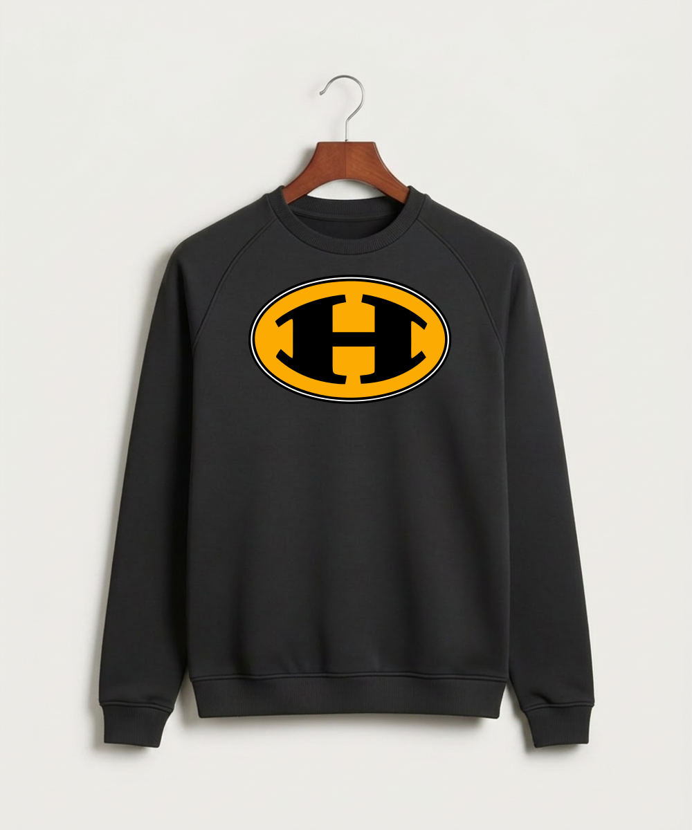 Hutchinson High School Football (Boys) - Black Crewneck - Full Chest