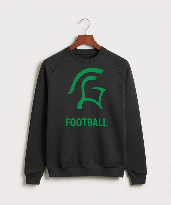 La Crescent-Hokah High School Football (Boys) - Black Crewneck - Full Chest
